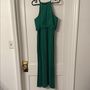 Zara Elegant Green Halter Dress